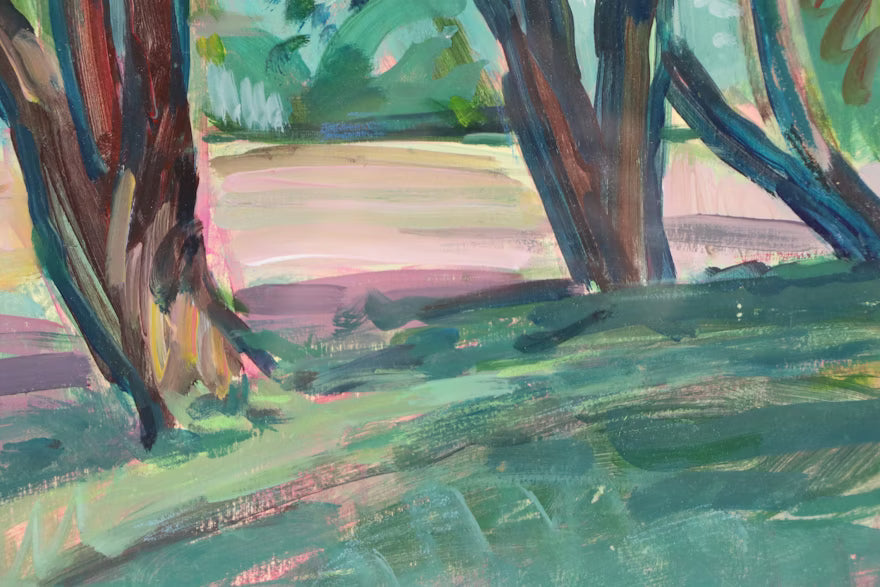 Item #26 Henry Link Acrylic Landscape Painting, 1989, 16"x20" Unframed