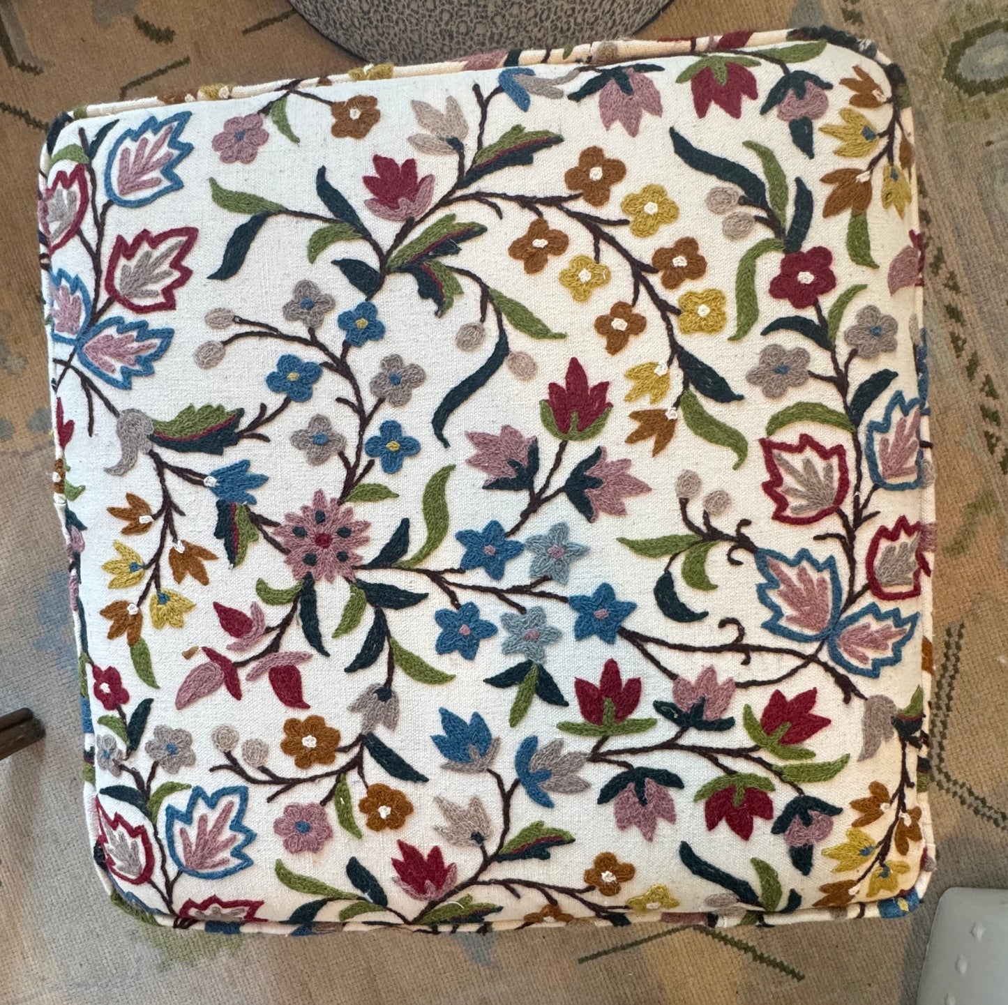 Item 512 - Floral Ottoman