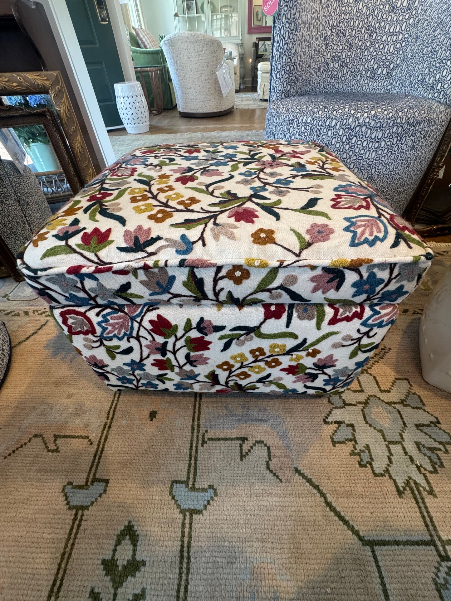 Item 512 - Floral Ottoman