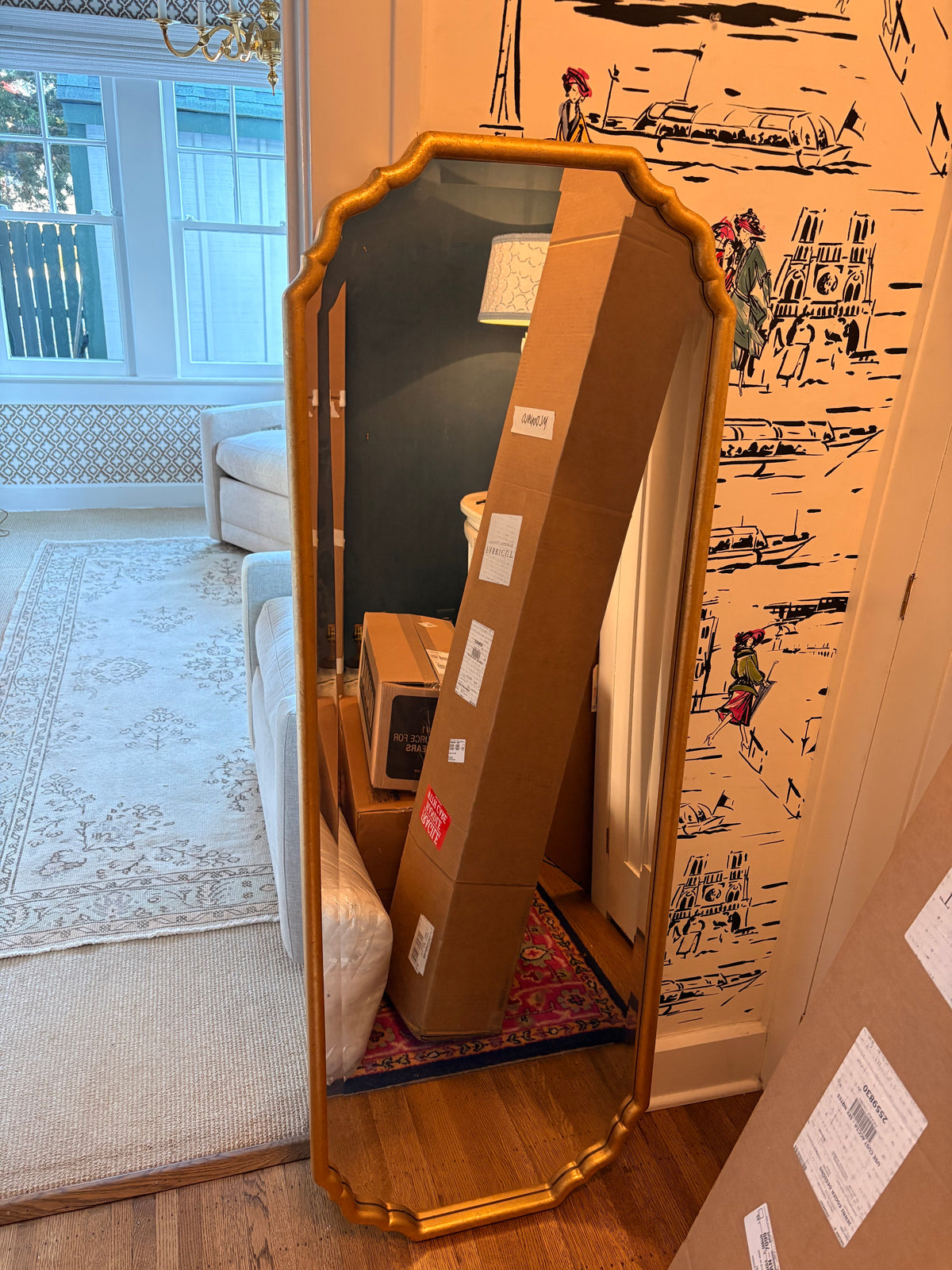 Item #2005 Gold Full Length Mirror