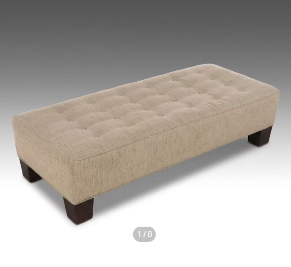 Item #976 Mitchell Gold Upholstered Tufted Bench