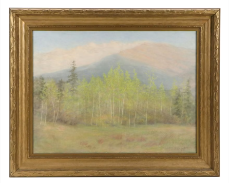 Item #1052 Albert Bancroft Landscape Oil Painting "Aspen, Craig Meadow in Spring" Artwork