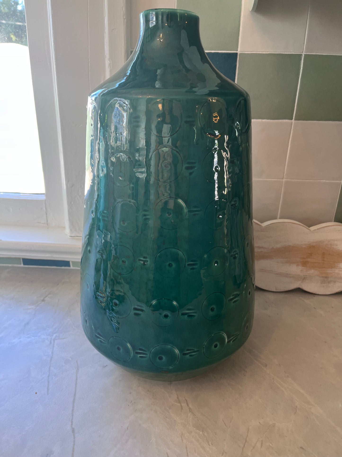 648 Blue/Green Decorative Ceramic Vase