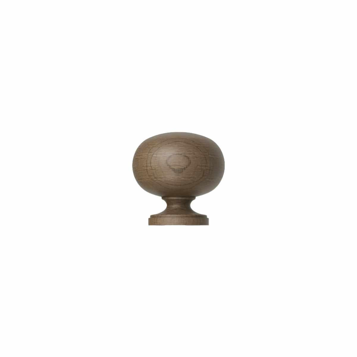 Item #93 Aged Oak Drapery Hardware Set for Two Windows