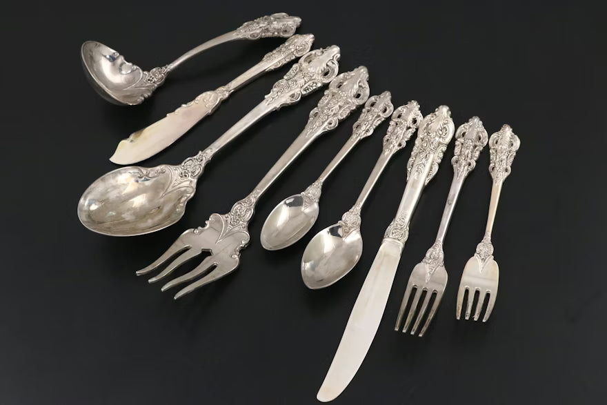 Item #844 Grand Antique Silver Plate Flatware Utensils