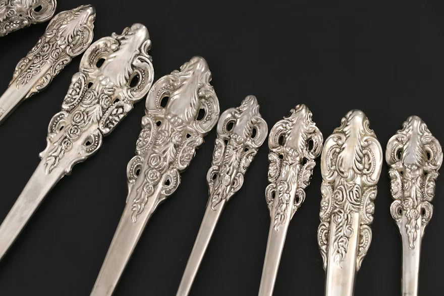 Item #844 Grand Antique Silver Plate Flatware Utensils