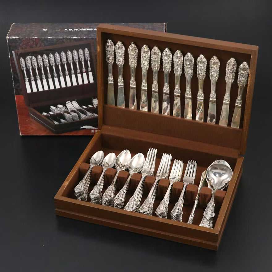 Item #844 Grand Antique Silver Plate Flatware Utensils