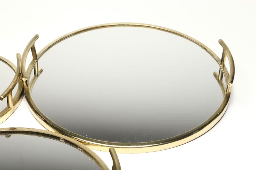 Item #89 Artisan Atelier Handled Mirror Trays Set [2 @ Eleftheri]