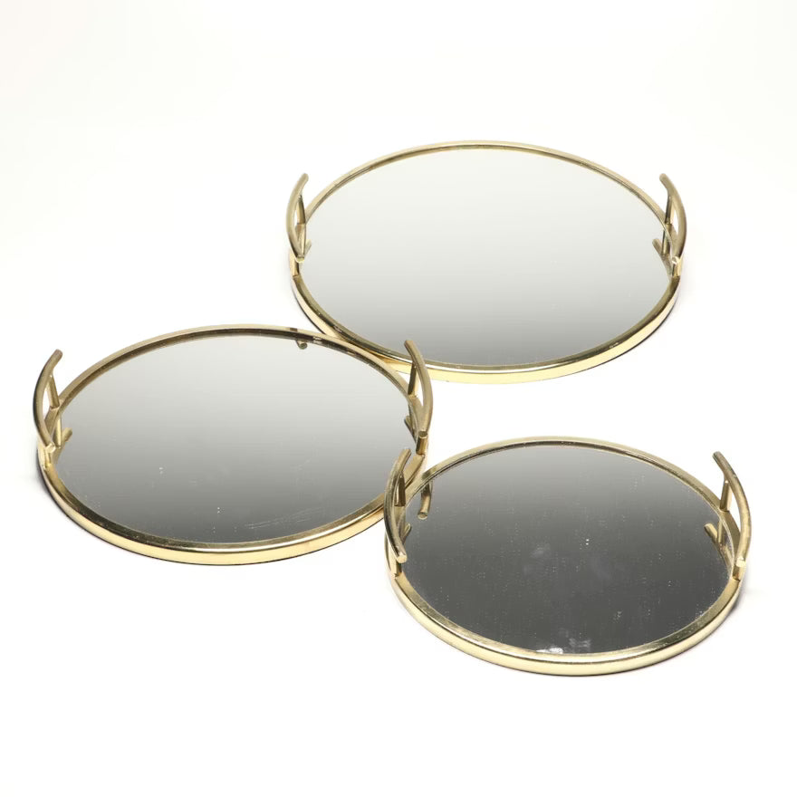 Item #89 Artisan Atelier Handled Mirror Trays Set [2 @ Eleftheri]