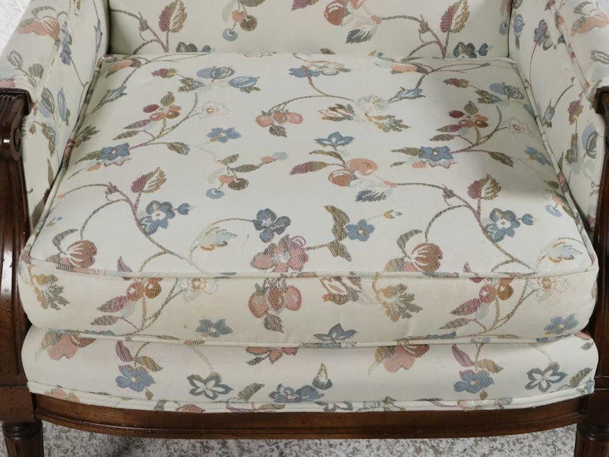 Item #829 Louis XVI Style Upholstered Wingback Chair