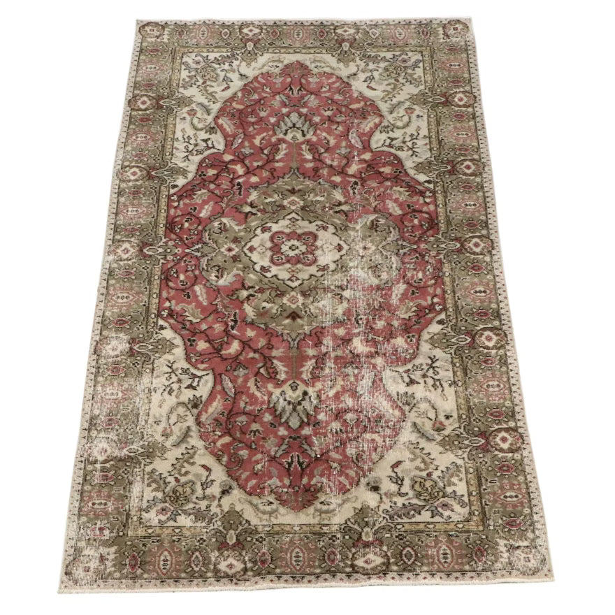 Item #842 4'7 x 8'4 Hand-Knotted Turkish Oushak Area Rug