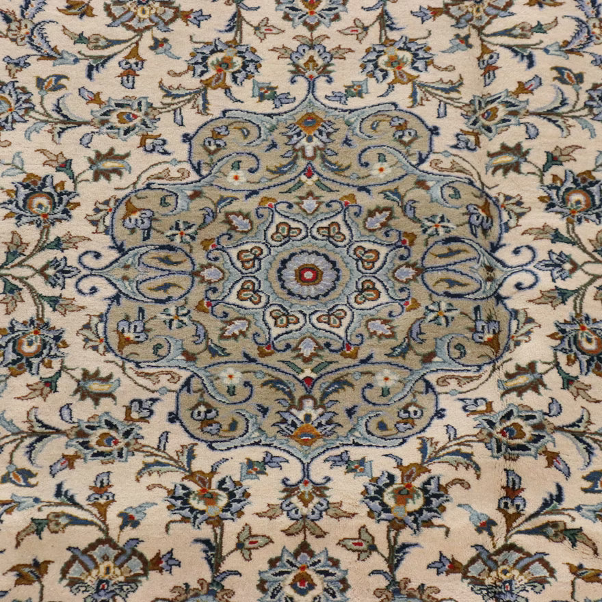 Item #768 7'2 x 10'9 Hand-Knotted Persian Nain Area Rug
