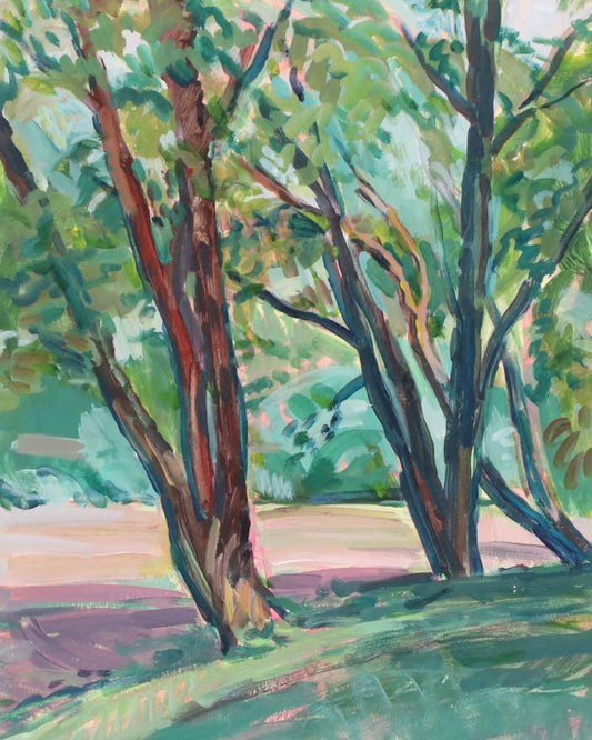 Item #26 Henry Link Acrylic Landscape Painting, 1989, 16"x20" Unframed