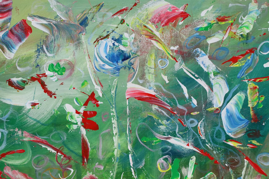 Item #783 Saul Gefen Abstract Acrylic Painting