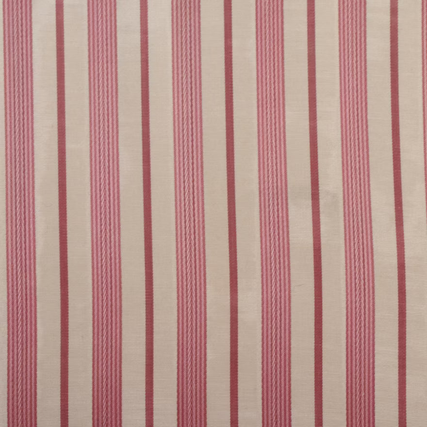 Item #785 Louis XV Style Bergère in Red and Cream Striped Upholstery