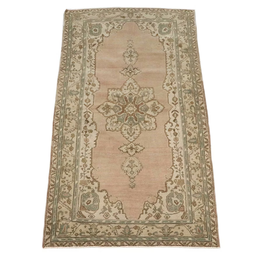 Item #825 4'7 x 8'7 Hand-Knotted Turkish Oushak Area Rug