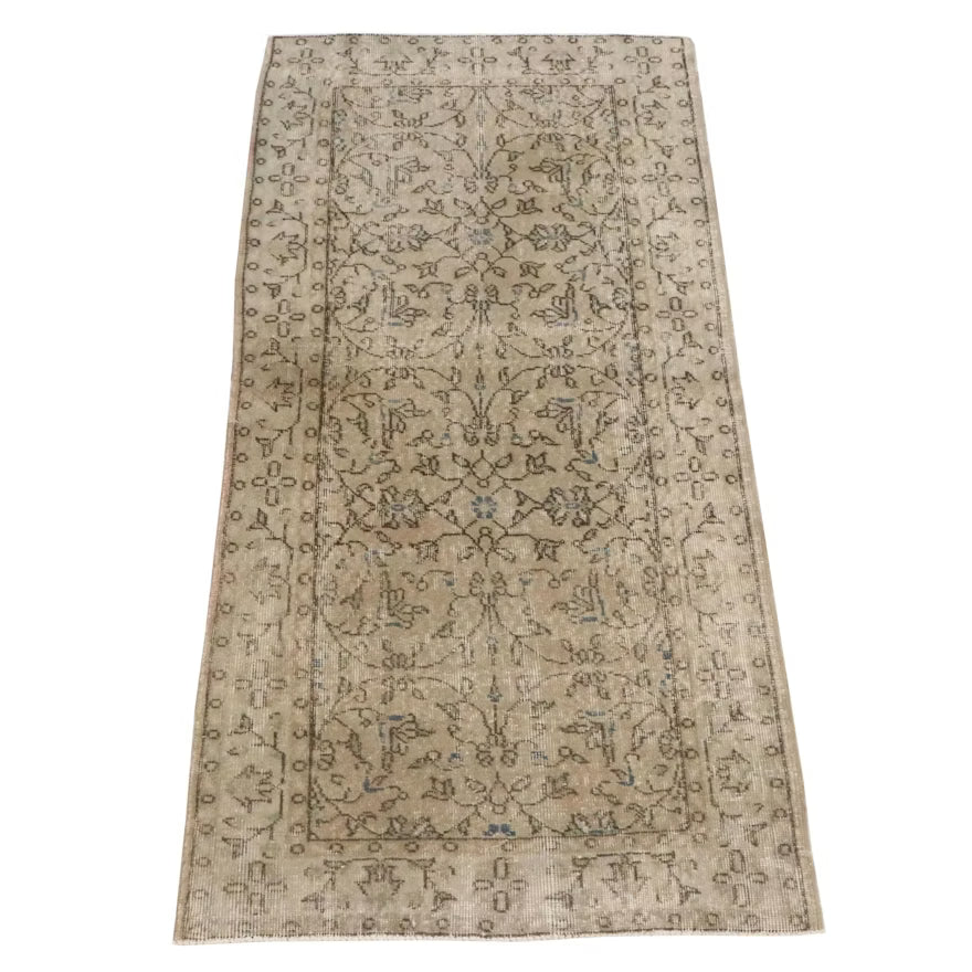 Item #837 3' x 6' Hand-Knotted Turkish Oushak Wool Area Rug [@charlie's]