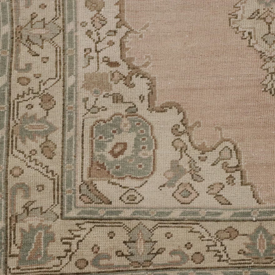 Item #825 4'7 x 8'7 Hand-Knotted Turkish Oushak Area Rug