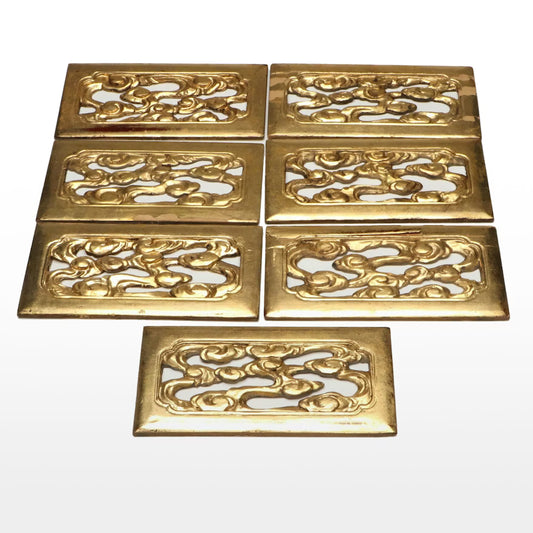 Item #68 East Asian Slotted Gilt Decorative Panels