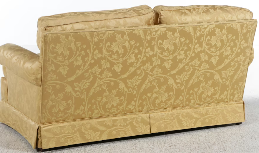 Item #791 Neoclassical Gold Loveseat Sofa