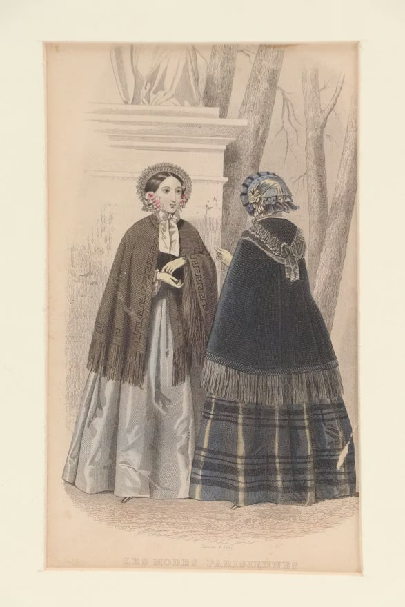 Item #835 Hand-Colored Fashion Engravings from "Les Modes Parisiennes" and Other, 1865