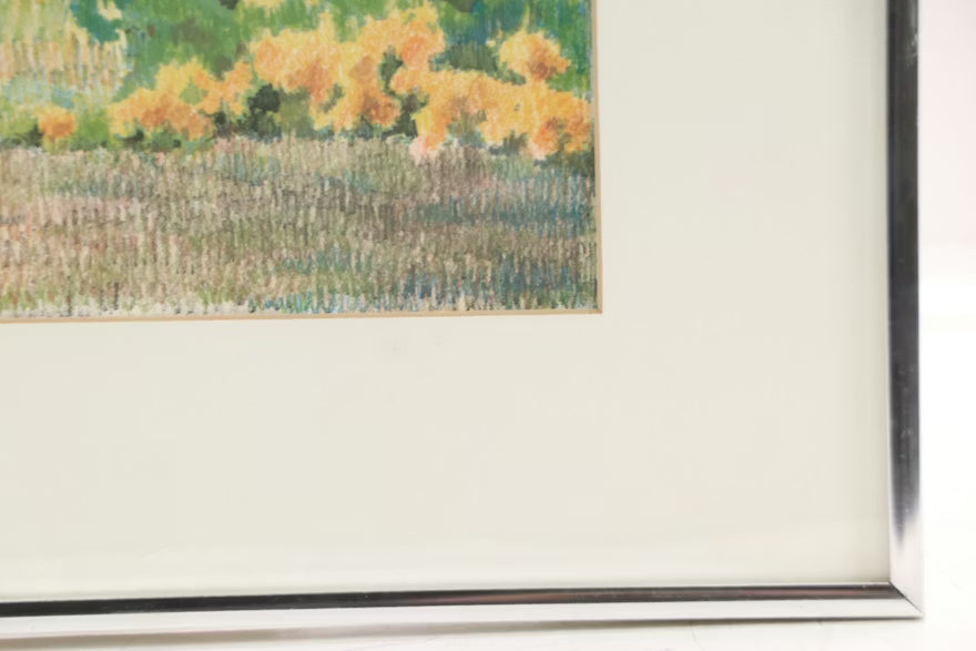 Item #795 Colored Pencil Drawing of Rural Red Barn, Late 20th Century