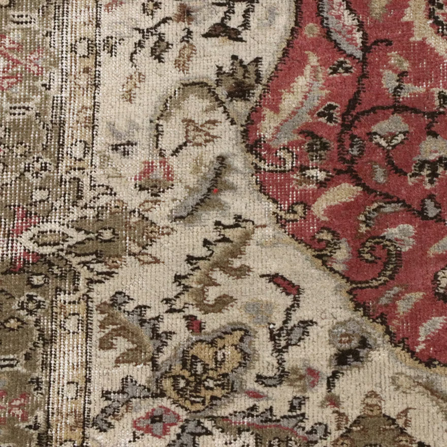 Item #842 4'7 x 8'4 Hand-Knotted Turkish Oushak Area Rug
