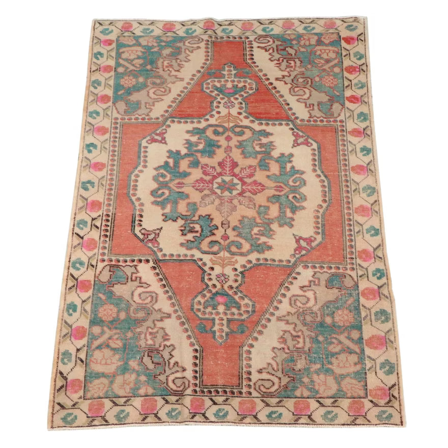 Item #846 Hand Knotted Turkish Anatolian Oushak Area Rug 4'5"x6'9"
