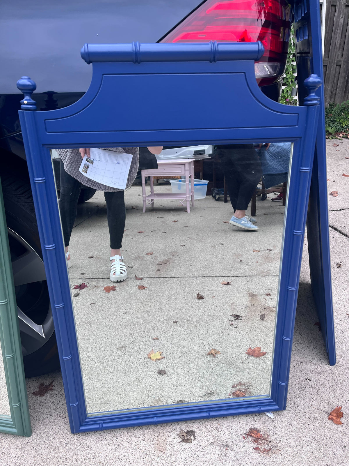 Item #180 Royal Blue Link Mirror