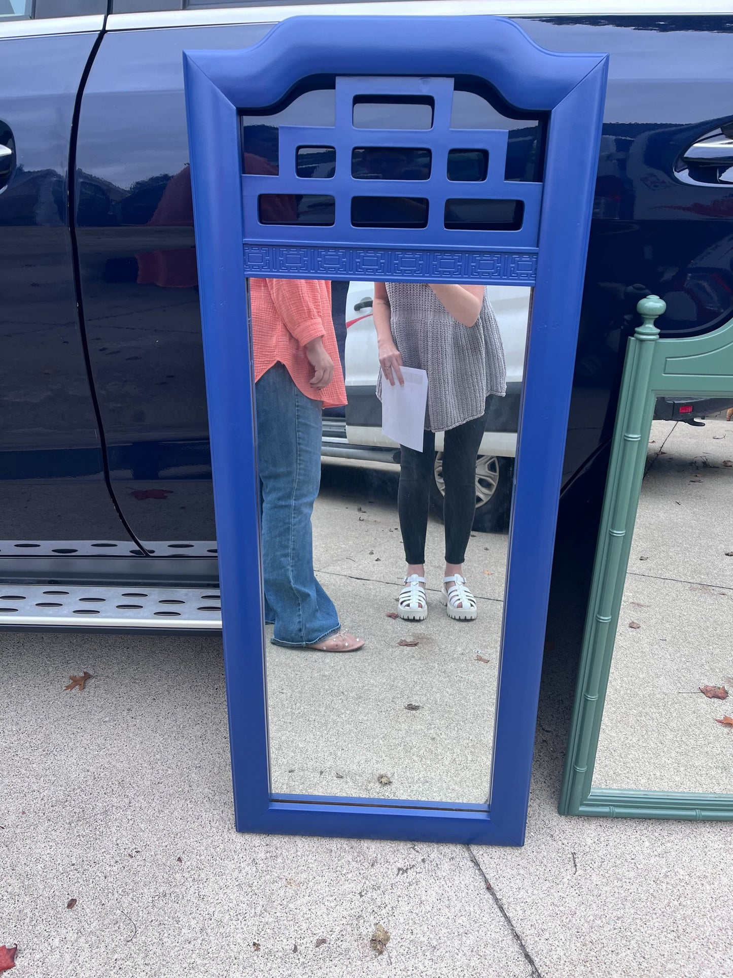 Item 177 - Blue Chinoiserie Mirror (Set of 2 available)