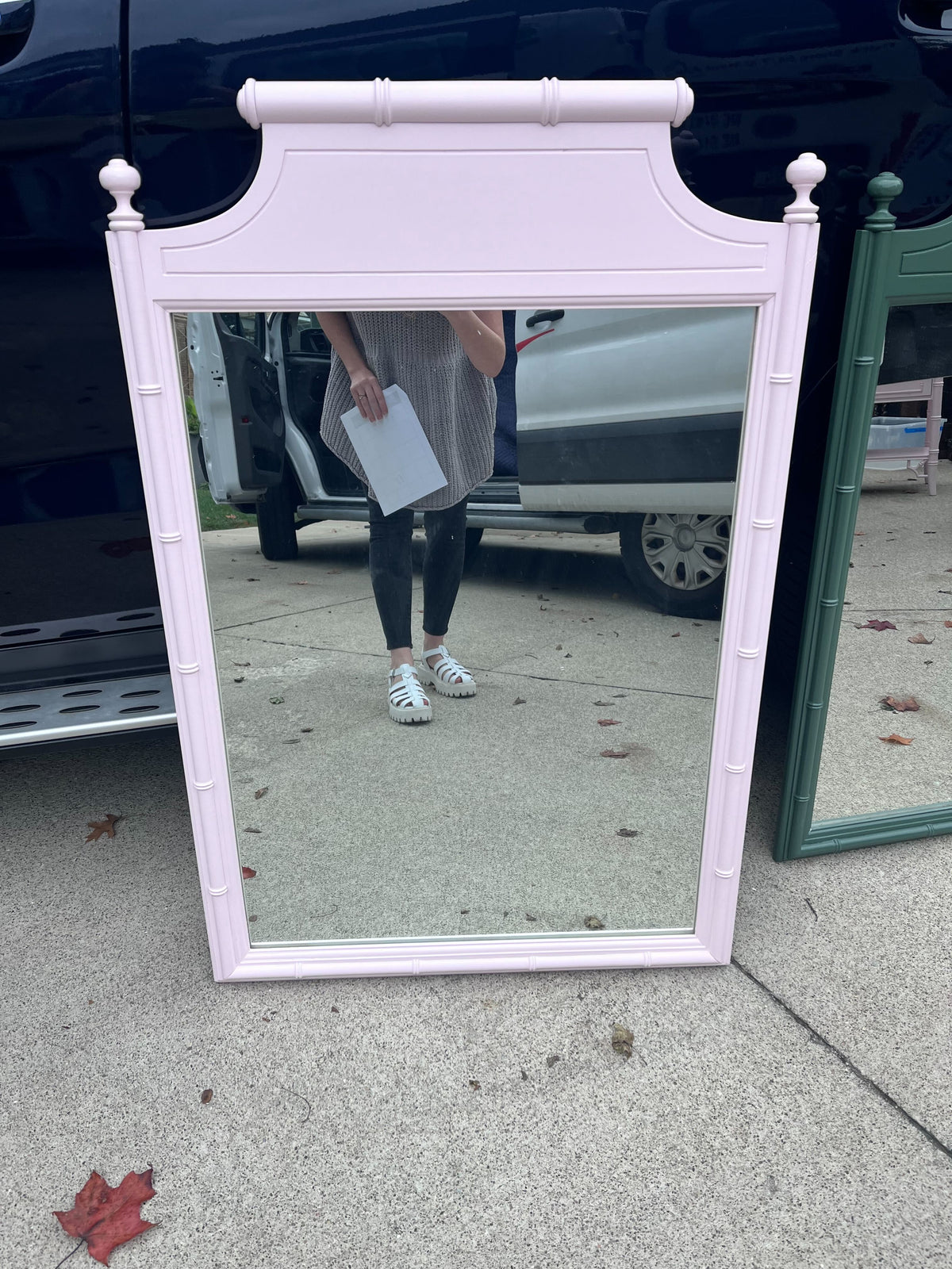 Item #182 Baby Pink Link Mirror