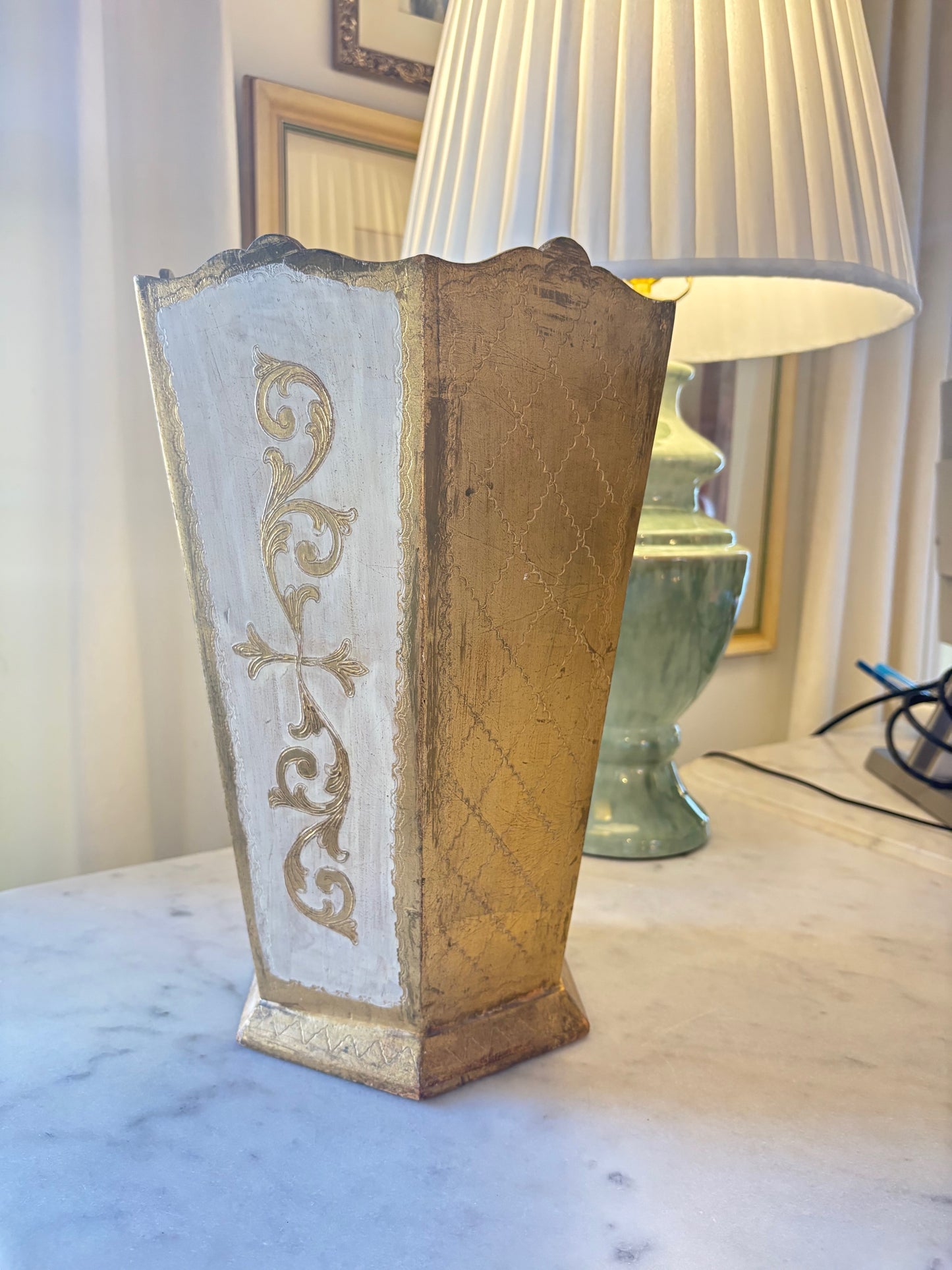 Item #70 Florentine Waste Basket