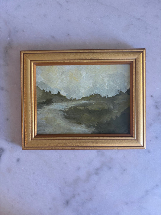 Item #32 Mini Landscape Painting Framed #3