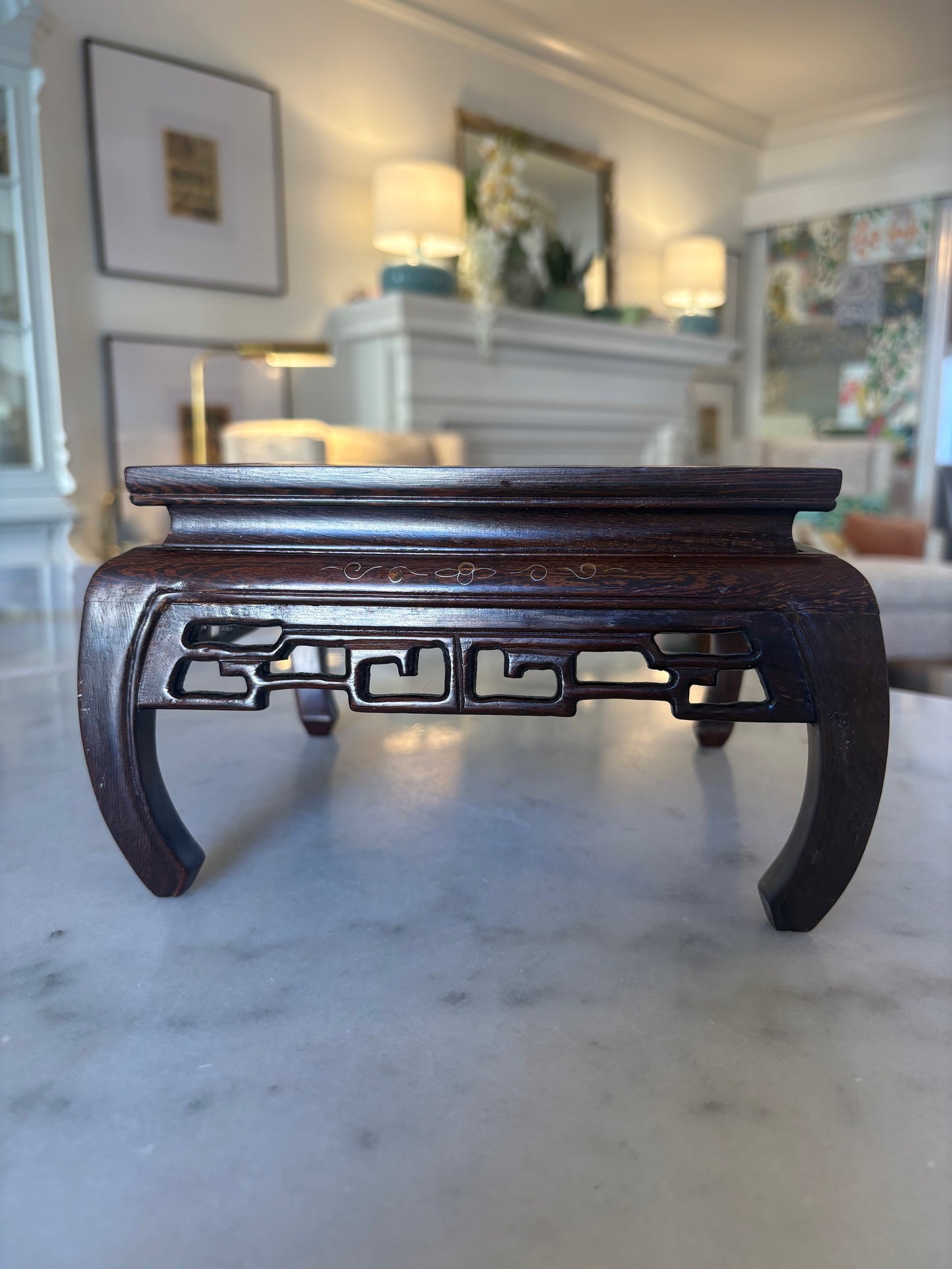 Item #75 Vintage Chinese Wood Plant Stand