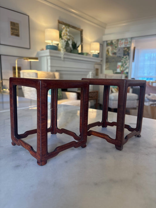 Item #403 Pair of Small Wooden Plant Stands