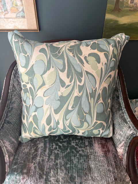 Item #36 Teal Marble Pillow