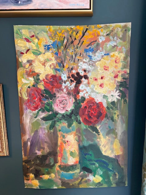 Item #24 Bouquet Still Life on Canvas, Unframed 24"x36"