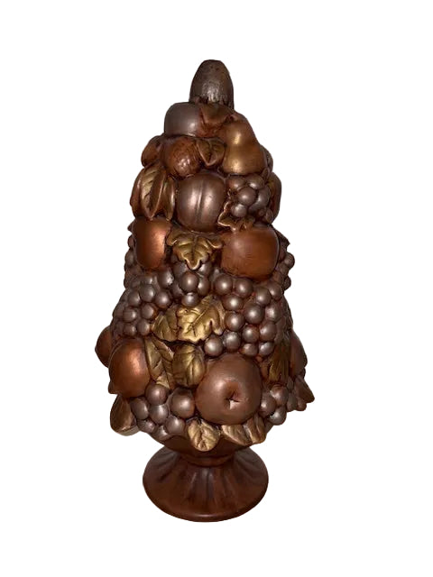 Item #884 Vintage Holland Mold Fruit Tree Centerpiece Ceramic Topiary