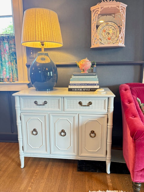 Item #889 Vintage Broyhill Faux Bamboo Credenza
