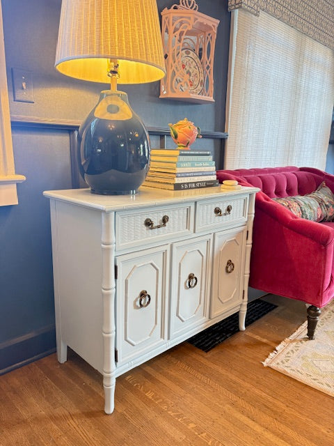 Item #889 Vintage Broyhill Faux Bamboo Credenza