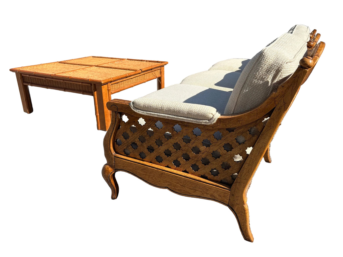 Item #879 Ladder Back Lattice Sofa by Kelly Furniture