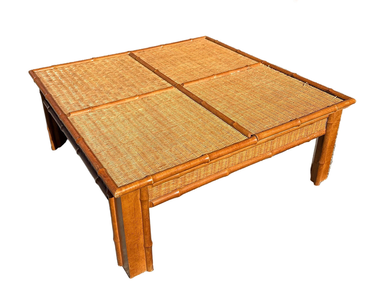 Item #899 Rattan Coffee Table