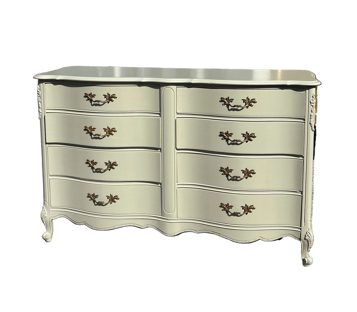 Item #781 French Provincial Style Serpentine Double Dresser