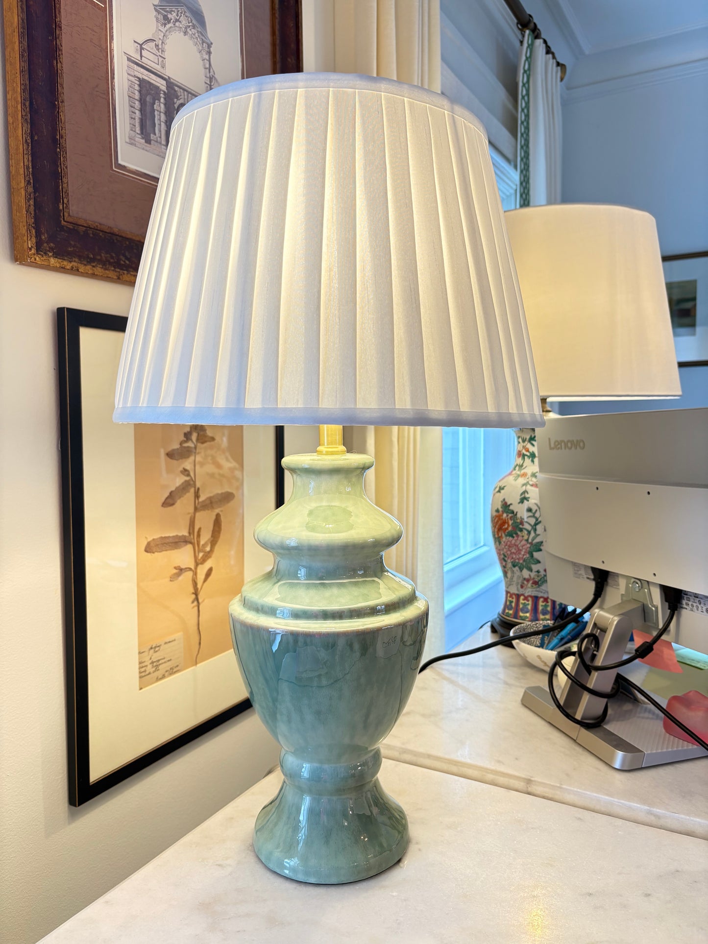 Item #912 Sage Green Lamp