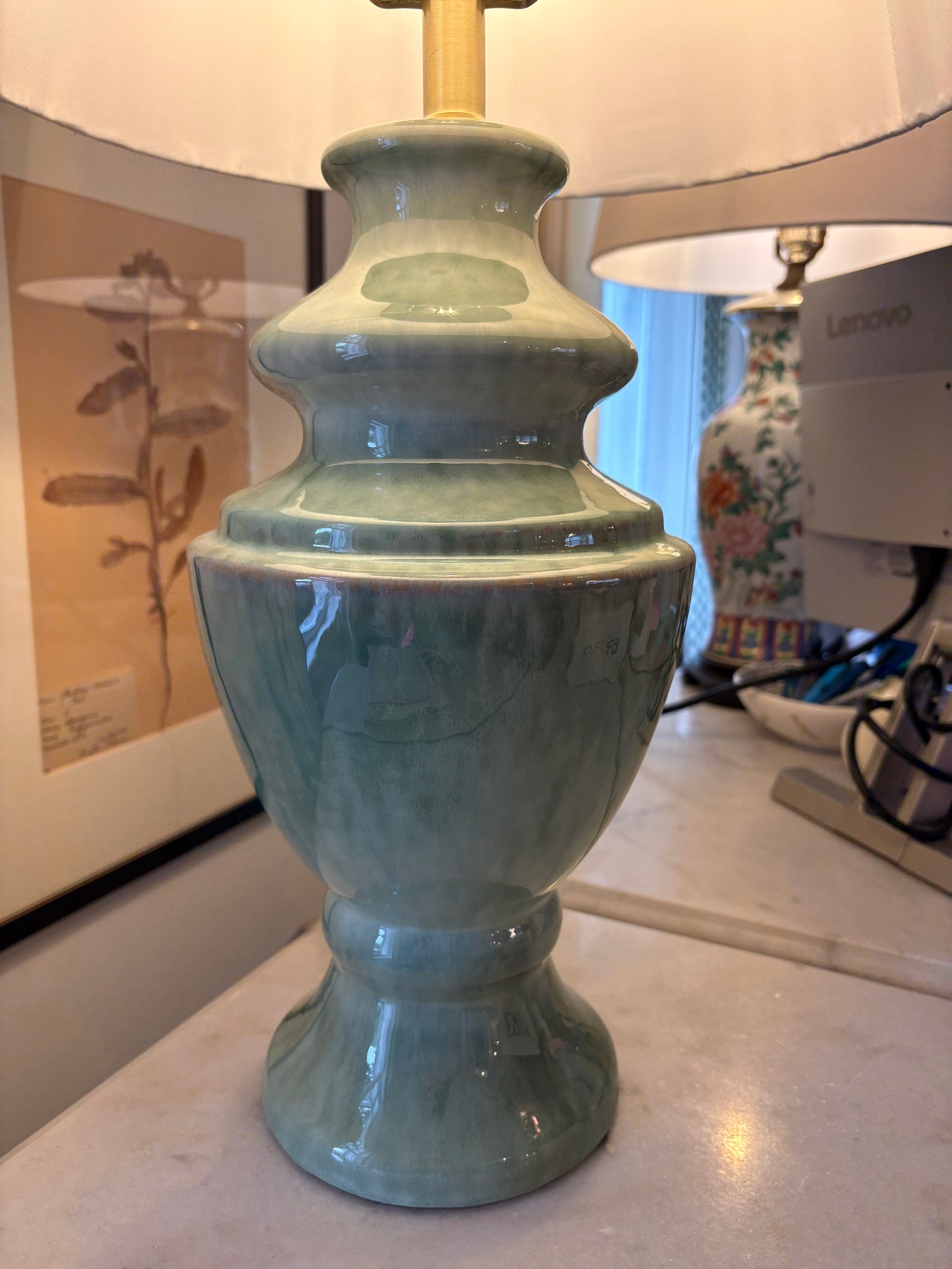 Item #912 Sage Green Lamp