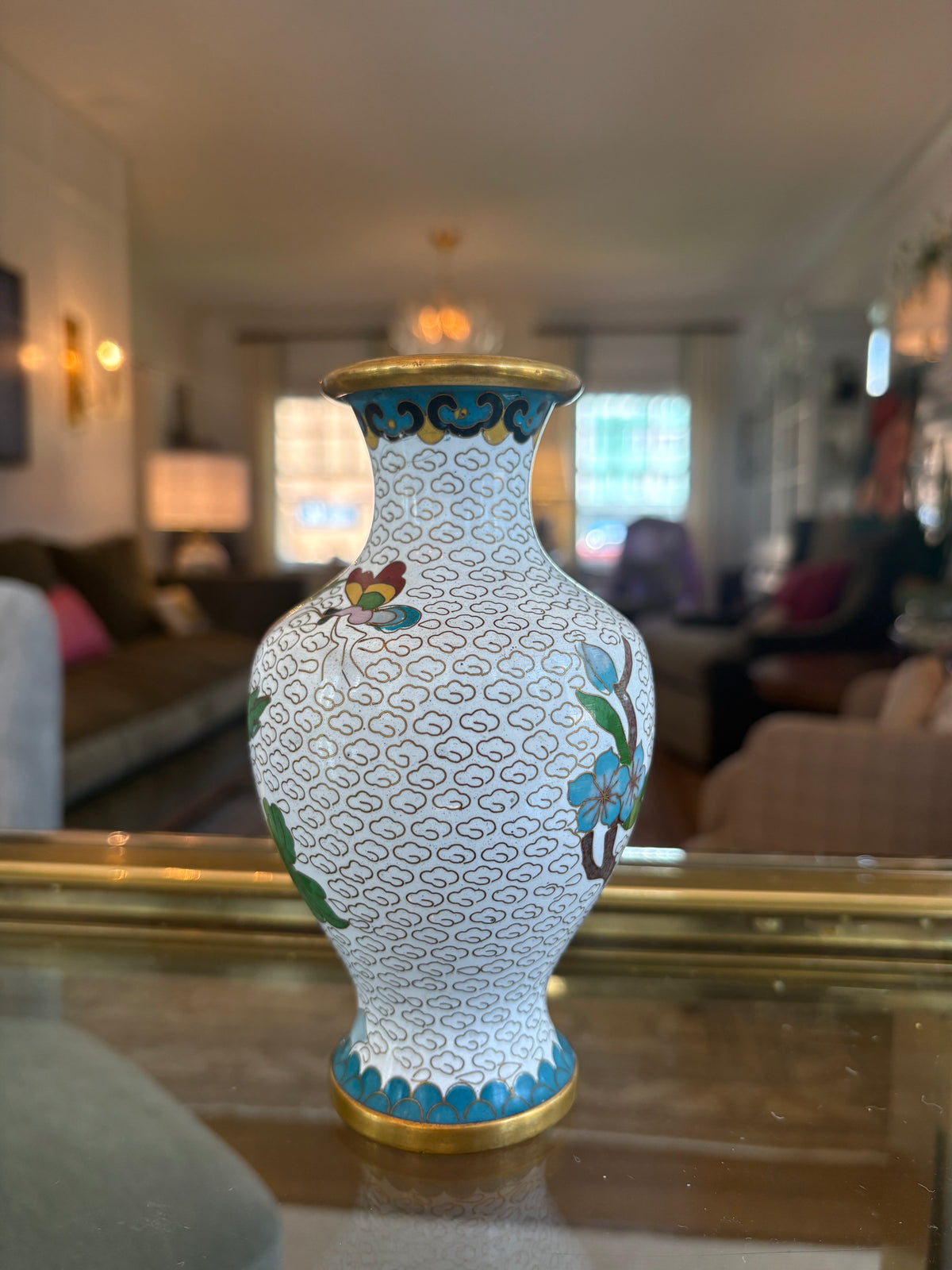 Item #915 Metal Japanese Ginger Jar Vase