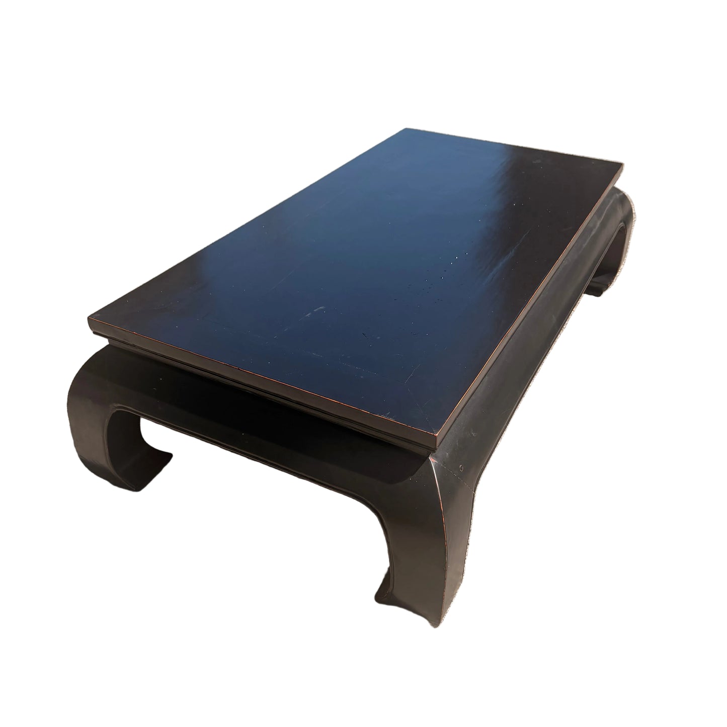 Item #935 Black Chinoiserie Wood Coffee Table