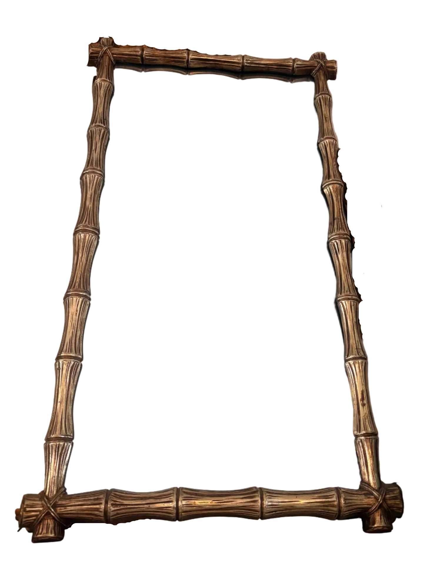 Item #942 Gold Faux Bamboo Mirror