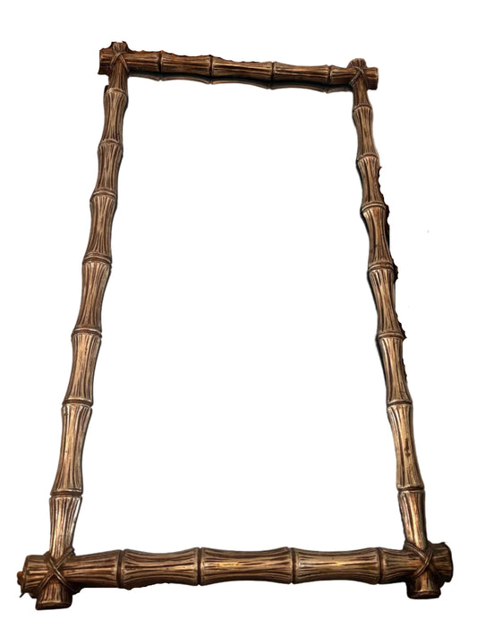 Item #942 Gold Faux Bamboo Mirror