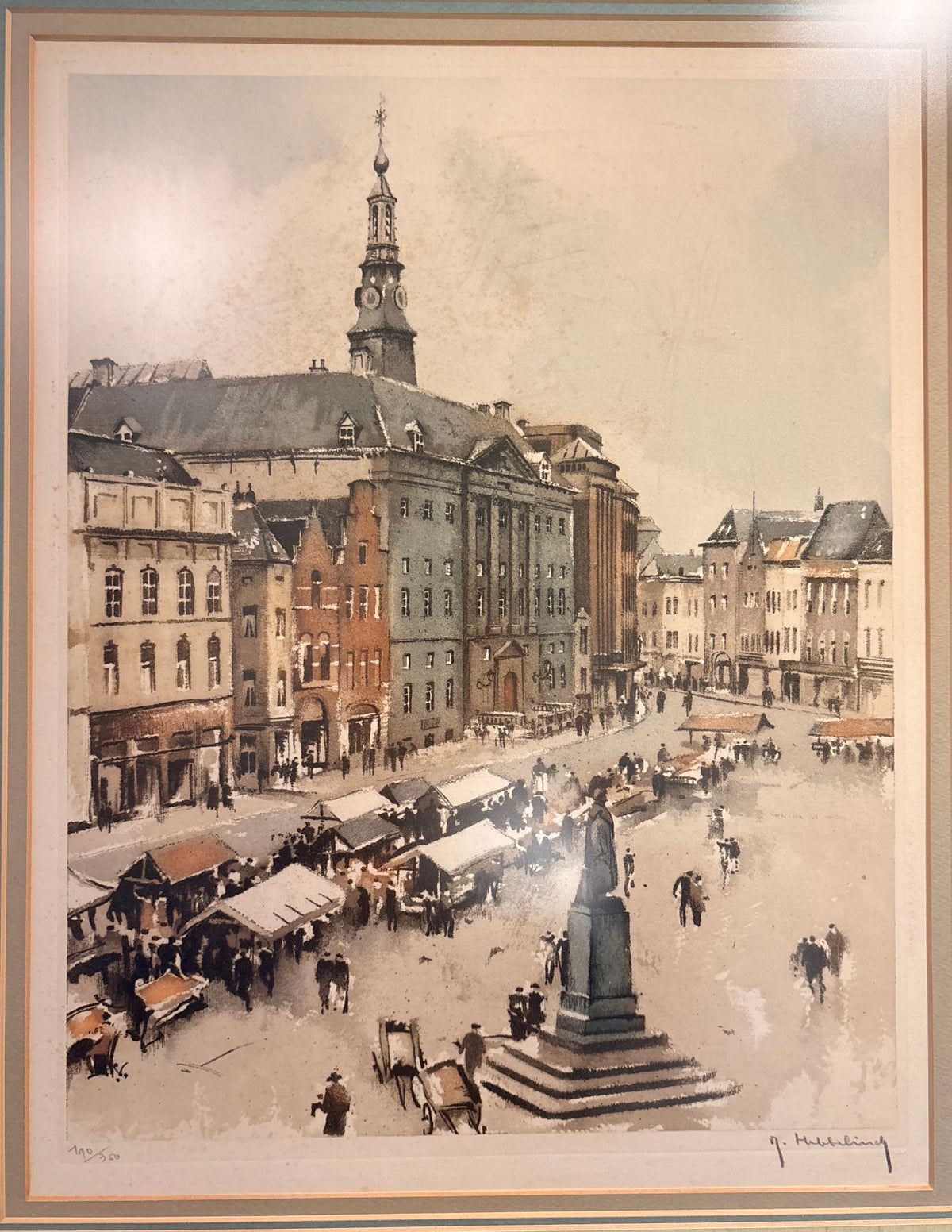 Item #953 Den Bosch Market Lithograph Artwork